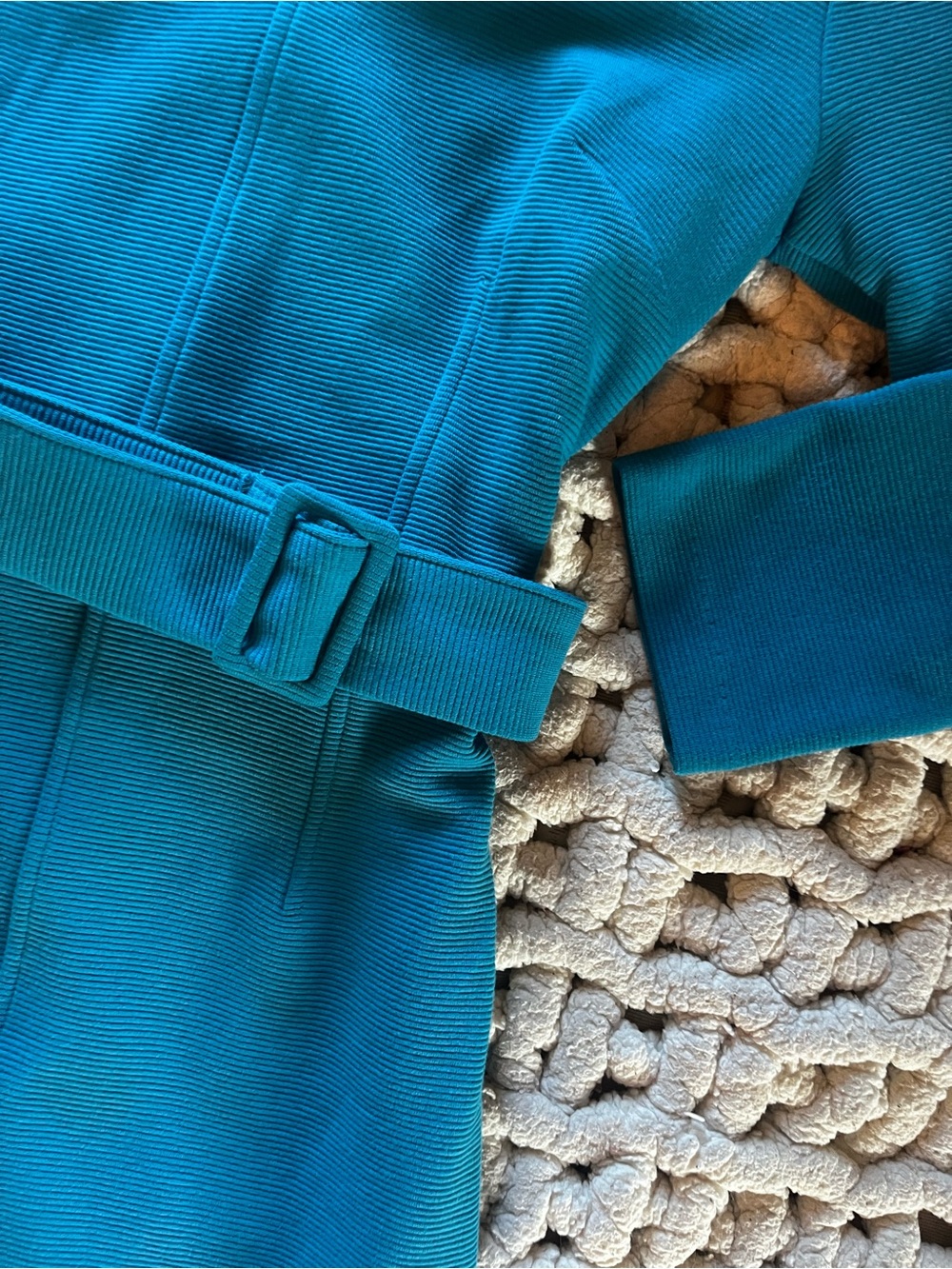 Boden Teal V-Neck Belted Sheath Dress - Picture 6 of 10